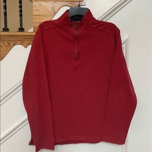 JCrew red zip up pullover! Very comfortable!